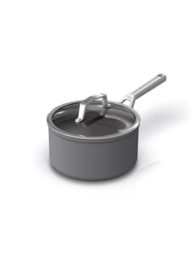 Ninja Ninja C30235 Foodi NeverStick Premium 3.5-Quart Saucepan with Glass Lid, Hard-Anodized, Nonstick, Durable & Oven Safe to 500°F, Slate Grey  - Image 1