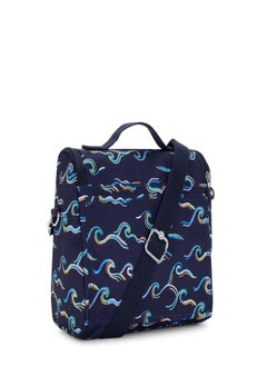 kipling New Kichirou Fun Ocean Print Large Lunch Bag With Trolley Sleeve  - Image 2