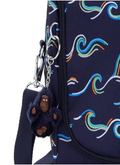 kipling New Kichirou Fun Ocean Print Large Lunch Bag With Trolley Sleeve  - Image 5