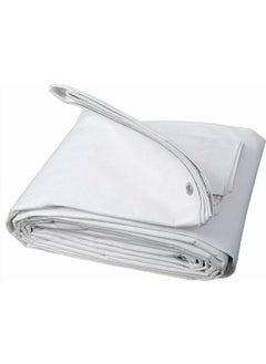 Edoplast 2x3 Meters White Size Tarpaulin Tent Canopy Waterproof Awning Pool Automobile Truck Construction Warehouse Rain Cover  - Image 1