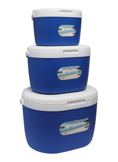 CC Bin Shihon 3 Piece Picnic Ice Box Set 6L - 14L - 28L | Plastic Cooler Box Keep Cold for Keeping Food Iced | Ice Packs for Trips  - Image 1