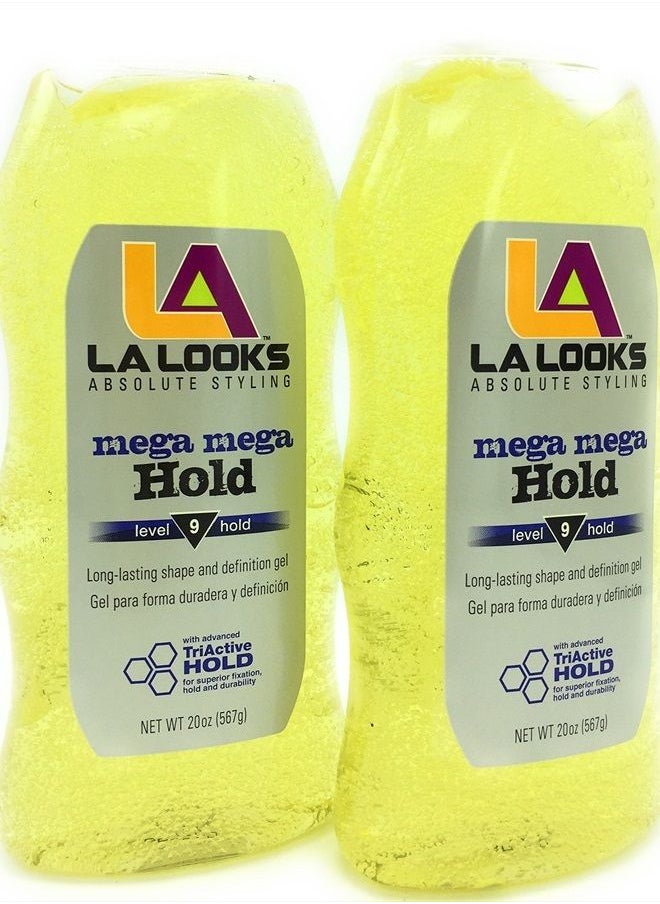 la looks - La Looks Gel #9 Mega Mega 20 Ounce (Yellow) (591ml) (2 Pack) - Image 1