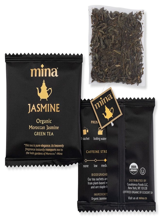 Mina Jasmine, Organic Moroccan Jasmine Green Tea, 15 Biodegradable Sachets - Image 4