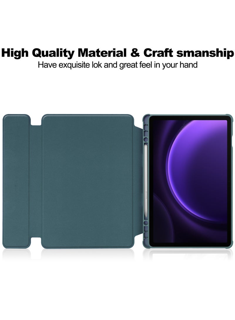 URBBKING Detachable Arabic Wireless Bluetooth Keyboard Rotating Case Compatible with Xiaomi Pad 7 11.2 Inch,360 Degree Rotating Stand Cover, Multi-Angle Viewing Folio Cover with Pencil Holder Green  - Image 5