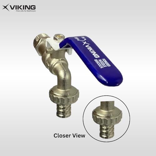 Viking Brass Garden Faucet Bib Tap Forged with (3/4”) Slim Hose Nozzle, Shot Blasted Nickel - Durable and Easy to Use - Image 5