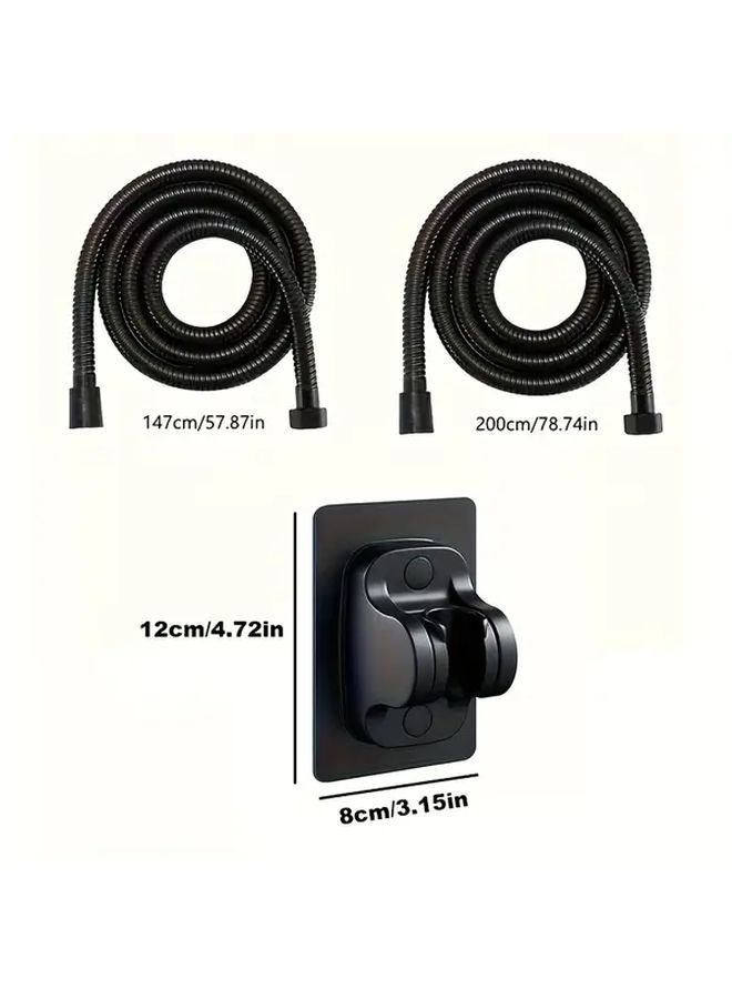 Heavy Duty Shower System Set With Adjustable Rain Shower Head And 57 87in Hose No Drill Wall Mounted Bracket - Image 3