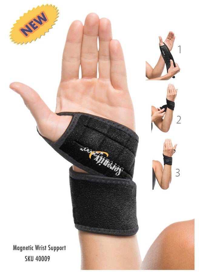 Serenity2000 Magnetic Wrist Support Wrap – Deep Penetrating Magnetic Therapy for Pain Relief, Arthritis & Carpal Tunnel – Adjustable Neoprene Brace with Thumb Loop, One Size Fits All for Left and Right - Image 2