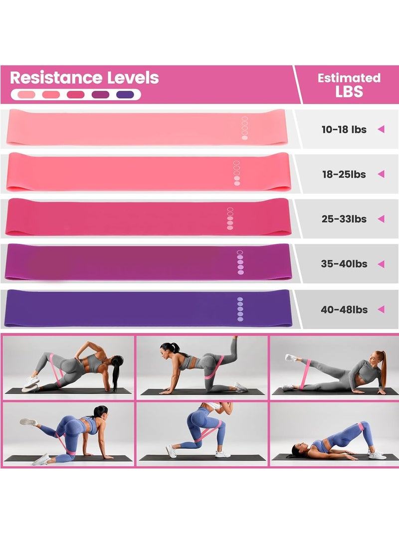 Oasisgalore Pilates Ring Essentials Kit for Women, Home Workout Equipment Set with 9.8” Ball, Resistance Bands, Magic Circle, Accessories - Image 3