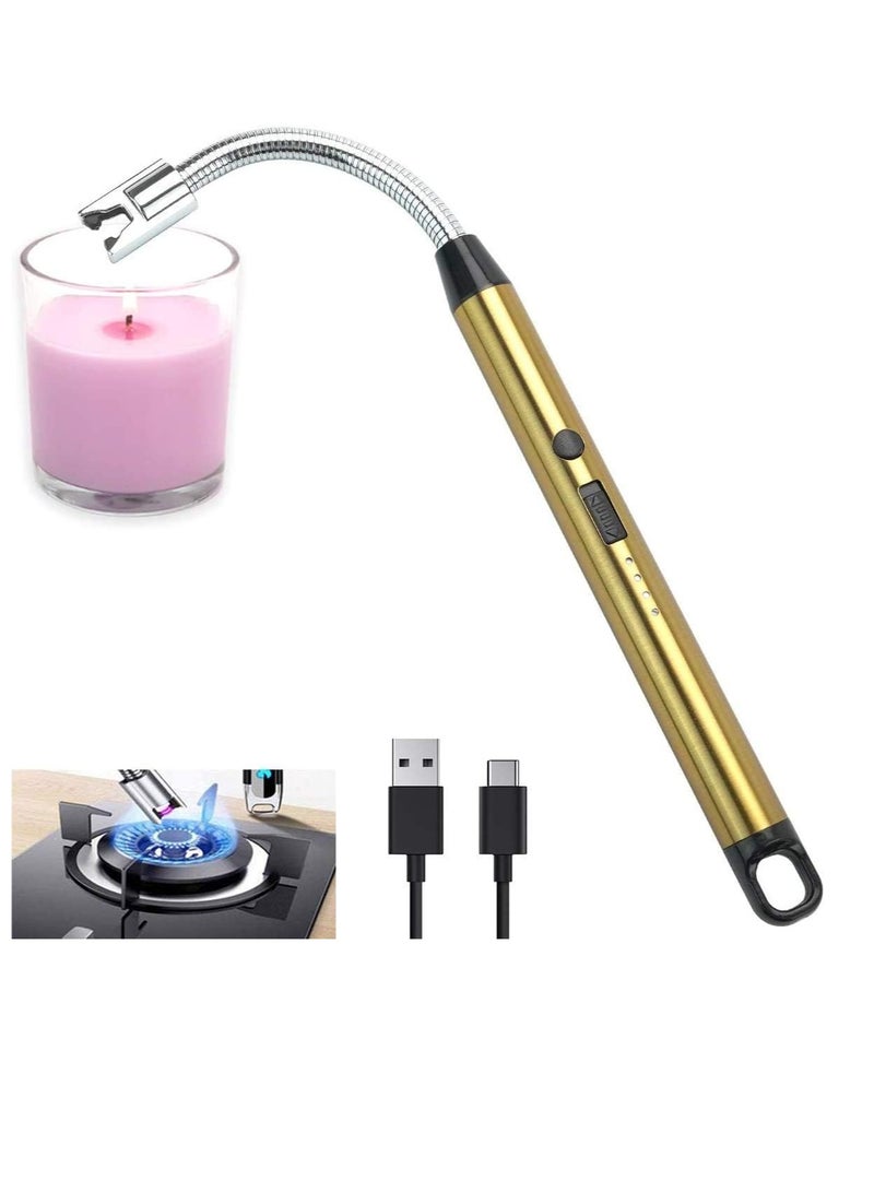 eBasket USB Rechargeable Electric Foldable Lighter (Gold) 27 x 8.4 x 3 cm - Image 1