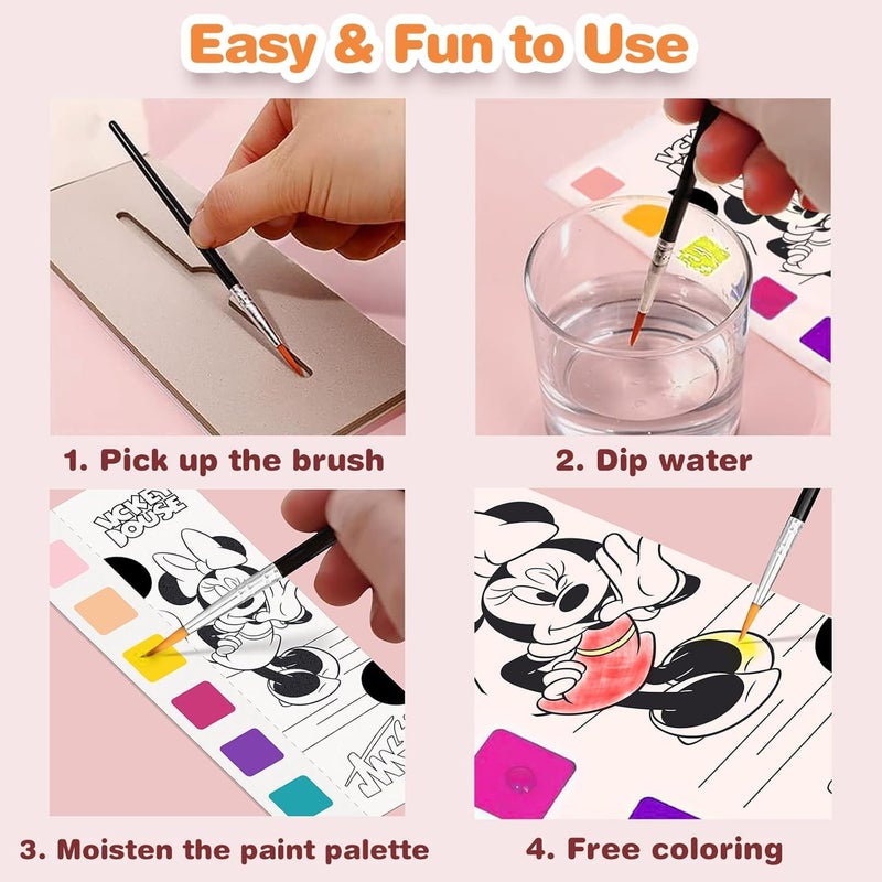 Art Bundle Watercolour Painting Book for Kids 12 Different Pages,Water Colour with Painting Brush, Drawing Book for 2-10 Years Birthday Gift for School,Color Magic Book for Kids Activity Books- 4 x 4 inch (Pack of 30) - Image 3