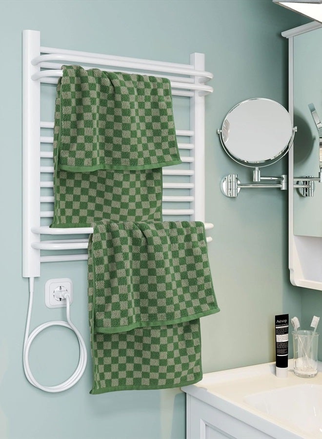 Jacquotha Hand Towel Green Checkered Pattern, Soft and Quick Drying Cute Towels for Hand Face Body, Lightweight and Versatile - Image 2