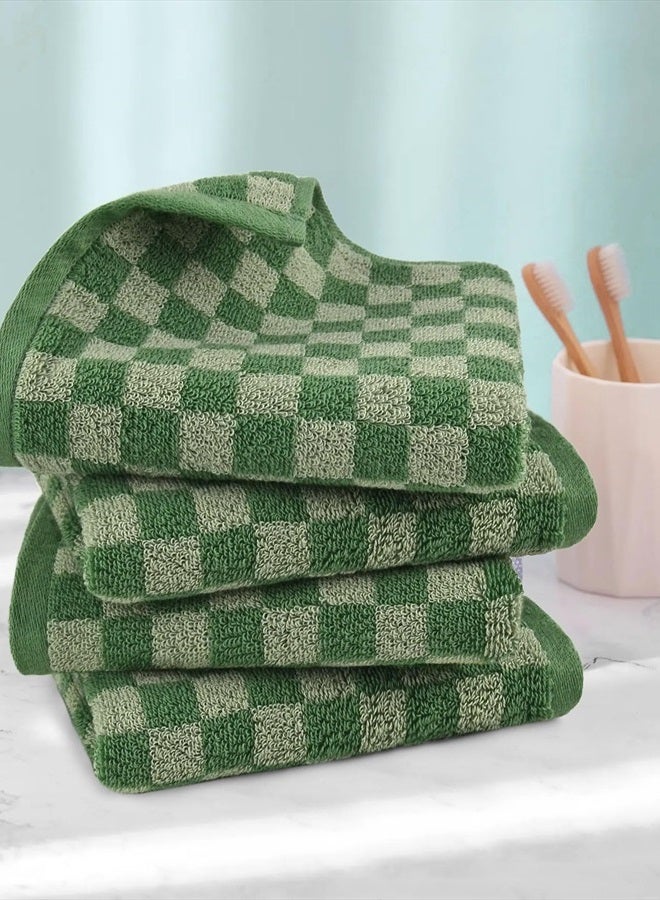 Jacquotha Hand Towel Green Checkered Pattern, Soft and Quick Drying Cute Towels for Hand Face Body, Lightweight and Versatile - Image 3