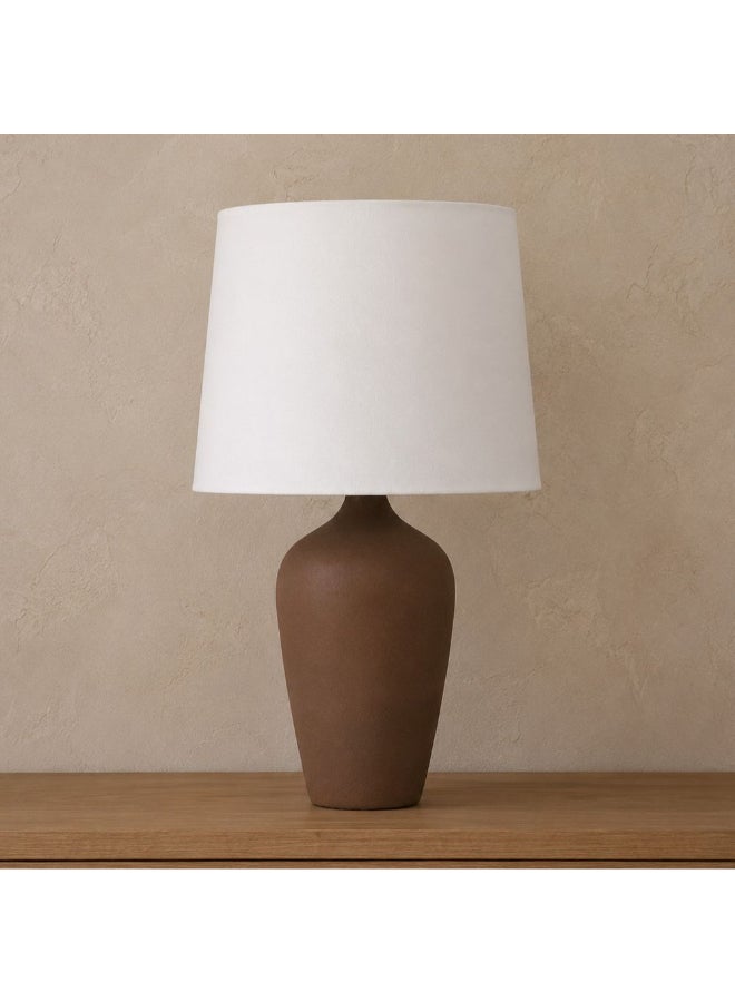 DANUBE HOME Brown Ceramic Table Lamp - 45Cm for Bedroom - Image 1