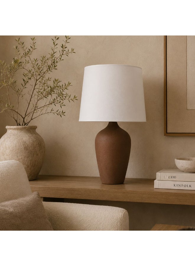 DANUBE HOME Brown Ceramic Table Lamp - 45Cm for Bedroom - Image 5