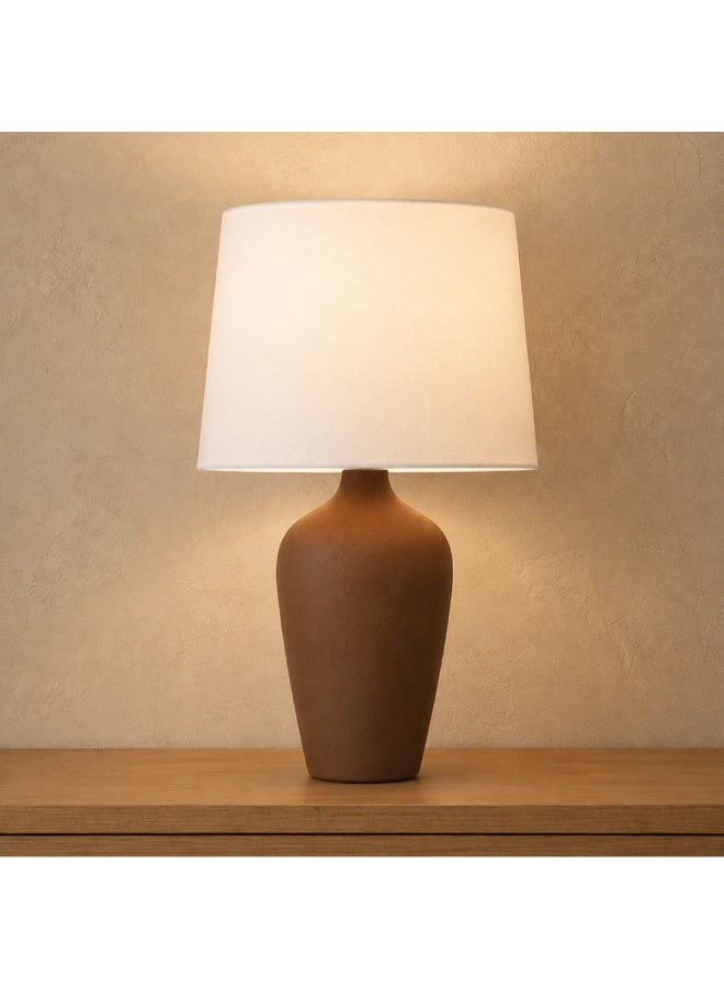 DANUBE HOME Brown Ceramic Table Lamp - 45Cm for Bedroom - Image 2