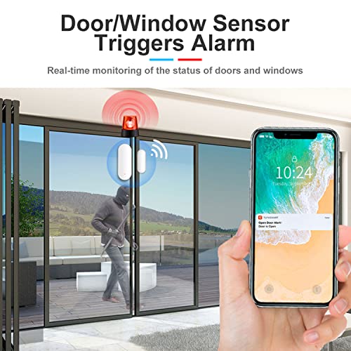 Gaoducash WiFi Door/Window Sensor: Smart Contact Sensor with App Alerts, Door/Window Open Detector Compatible with Alexa/Google Assistant, Entry Detector for Home Security & Automation (3Pack) - Image 2