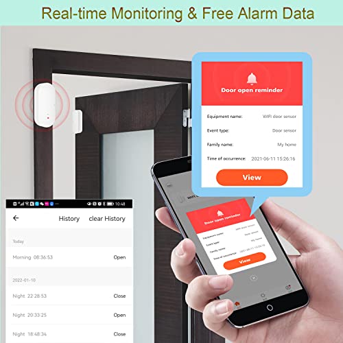 Gaoducash WiFi Door/Window Sensor: Smart Contact Sensor with App Alerts, Door/Window Open Detector Compatible with Alexa/Google Assistant, Entry Detector for Home Security & Automation (3Pack) - Image 4