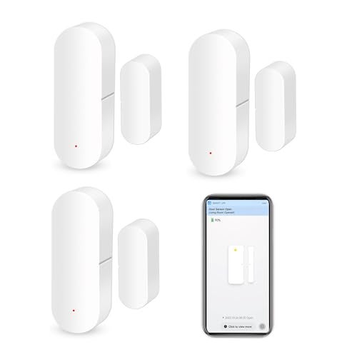 Gaoducash WiFi Door/Window Sensor: Smart Contact Sensor with App Alerts, Door/Window Open Detector Compatible with Alexa/Google Assistant, Entry Detector for Home Security & Automation (3Pack) - Image 1
