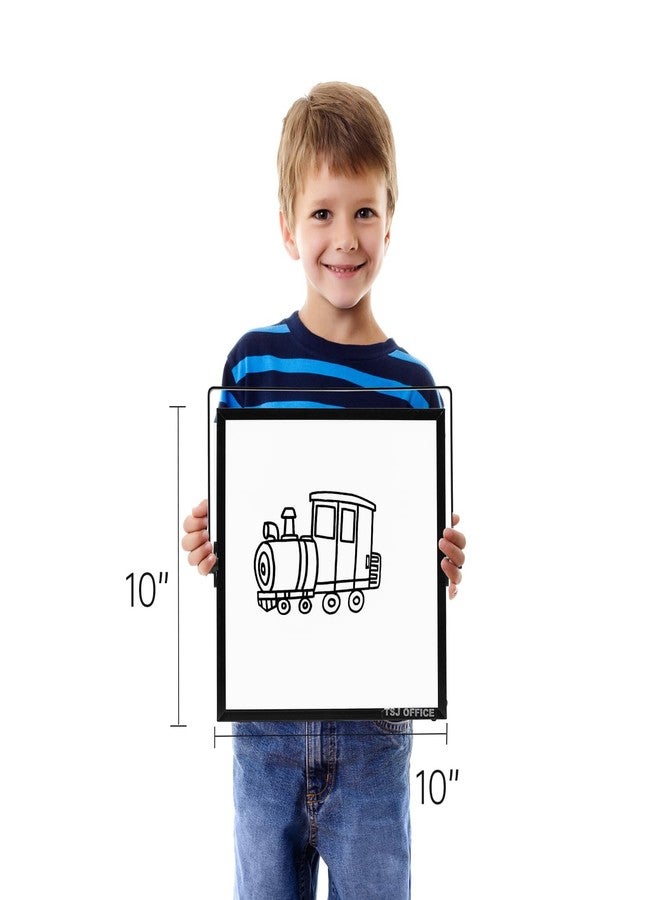 TSJ OFFICE Small Magnetic Desktop White Board - Portable Mini Easel Dry Erase Whiteboard for Students Double Side to Do List Dry Erase Board with Stand for Office, School, Home 10 x 10 inches - Image 3