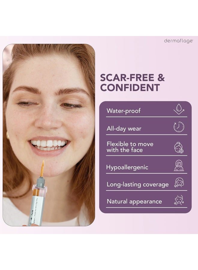 dermaflage خافي عيوب الندبات من هوليوود، حشو ندبات حب الشباب، مكياج لتغطية الندبات، إمداد لمدة 1 شهر - Image 3
