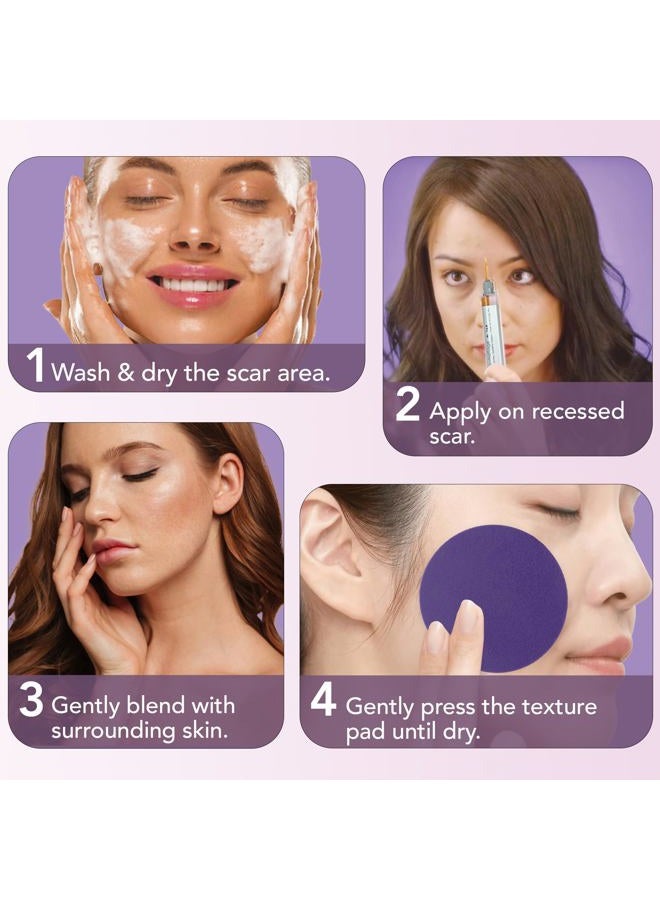 dermaflage خافي عيوب الندبات من هوليوود، حشو ندبات حب الشباب، مكياج لتغطية الندبات، إمداد لمدة 1 شهر - Image 4
