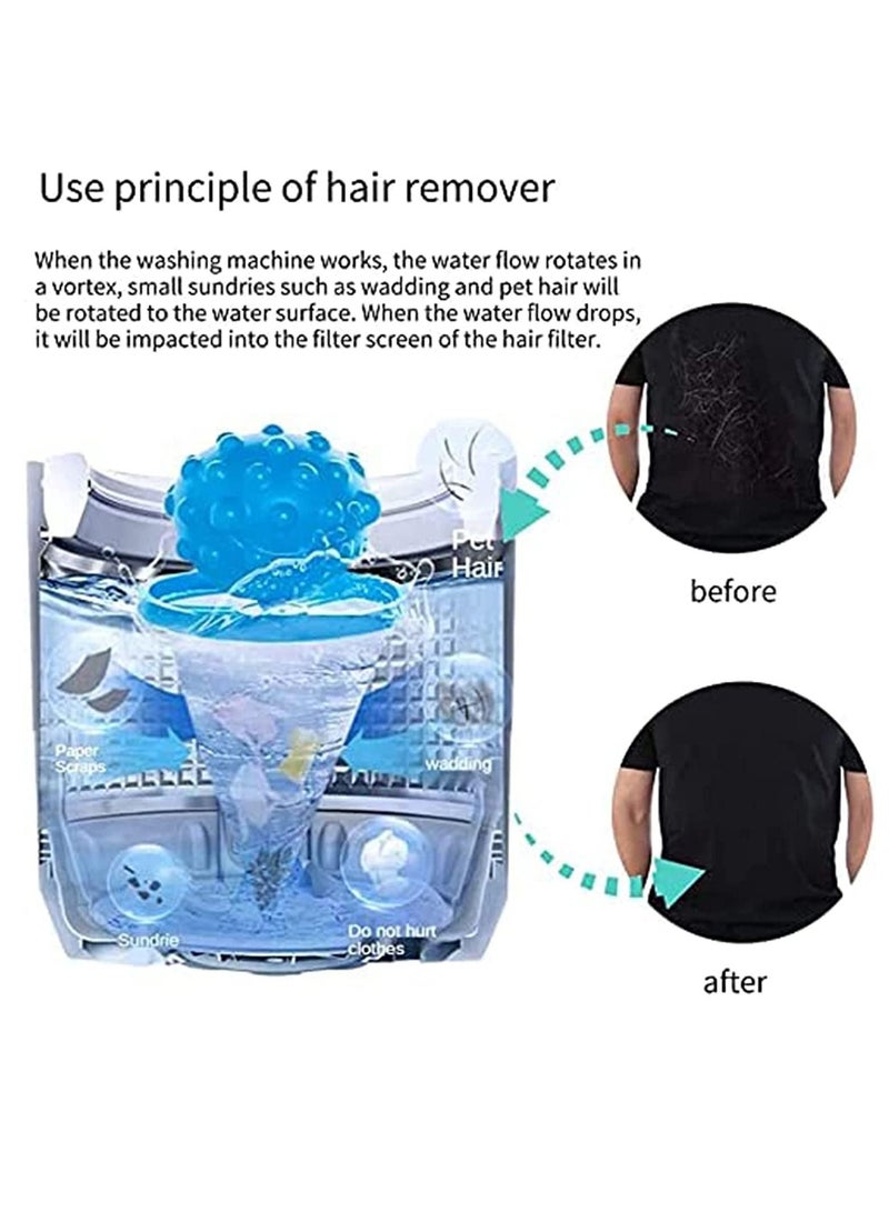 SYOSI 6 Pcs Reusable Washing Machine Lint Catcher, Pet Hair Remover Laundry Hair Filter Catcher Household Lint Mesh Bag Hair Filter Net Pouch Washer Tumble Wash Laundry Dryer Balls Soften Fabric  - Image 3