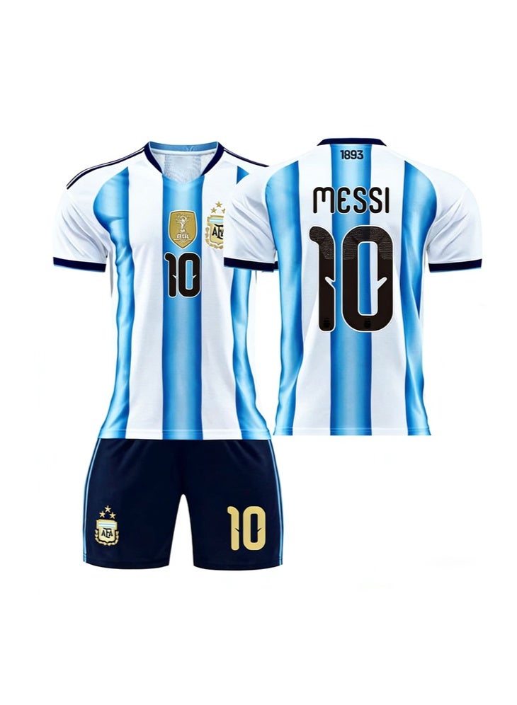 MESSI 2026 World Cup Argentina Home Jersey Set Adult #10 Messi Football Uniform Multiple Sizes for Fans and Friends - Image 1