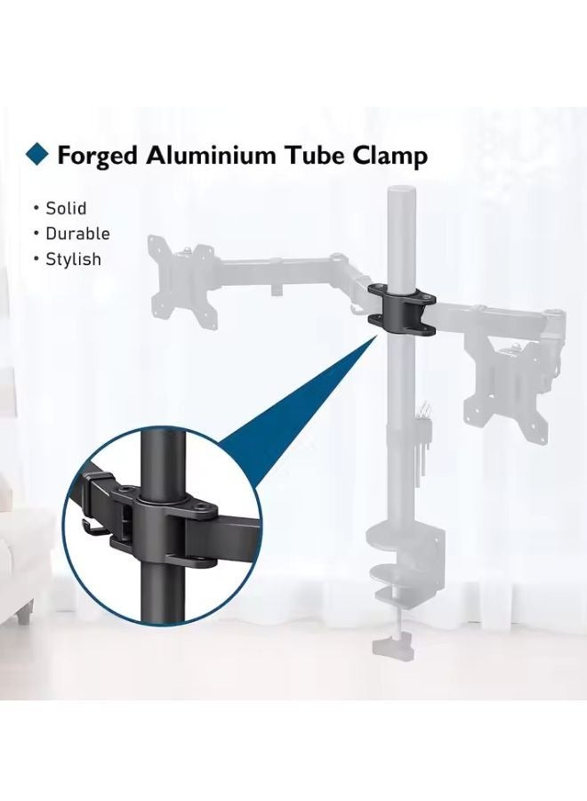 ستارجولد مزدوج رصد ذراع المكتب الكامل لحركة الحركة لشاشات 17-32 بوصة-جناح شاشة قابلة للتعديل بالكامل-VESA 75x75/100x100 متوافق - Image 2