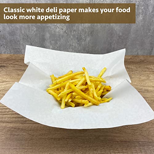 CAMKYDE Deli Paper Sheets 12" X 12" 100PK, Grease Proof Sandwich Wrapping Paper (White) - Image 2