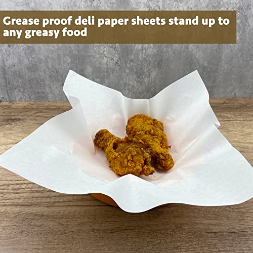 CAMKYDE Deli Paper Sheets 12" X 12" 100PK, Grease Proof Sandwich Wrapping Paper (White) - Image 3