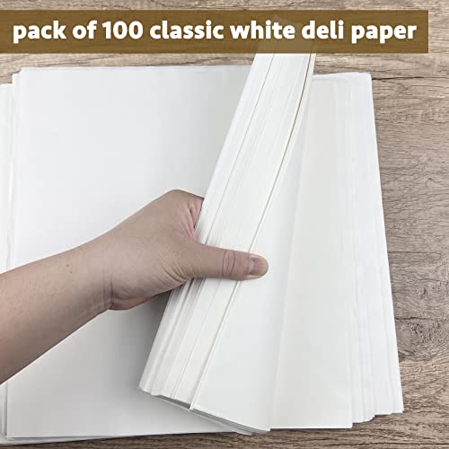 CAMKYDE Deli Paper Sheets 12" X 12" 100PK, Grease Proof Sandwich Wrapping Paper (White) - Image 4