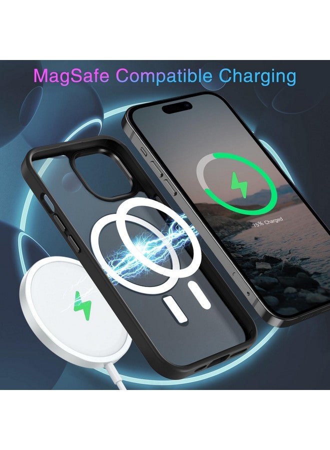 بنتوبين جراب BENTOBEN متوافق مع iPhone 15 Plus، جراب هاتف مغناطيسي شفاف غير لامع رفيع مقاوم للصدمات [متوافق مع MagSafe] غطاء واقٍ للنساء والرجال والفتيات والأولاد لهاتف iPhone 15 Plus، أسود - Image 2