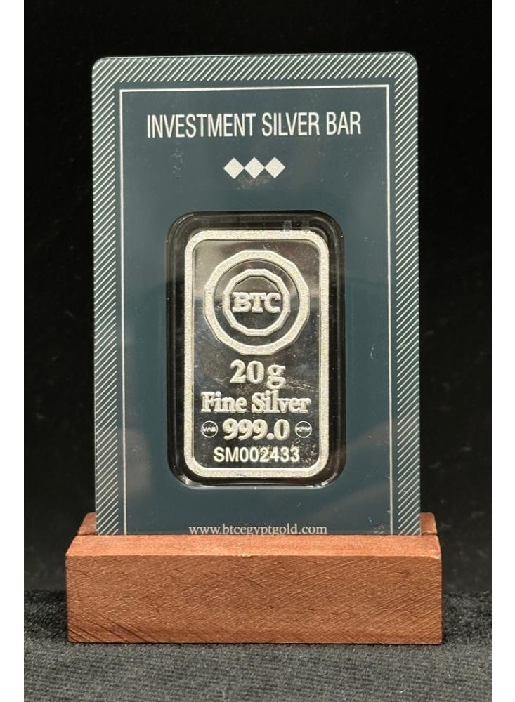 BTC 20 Grams Bab al Hijra 999.0 Silver Bar - Image 1