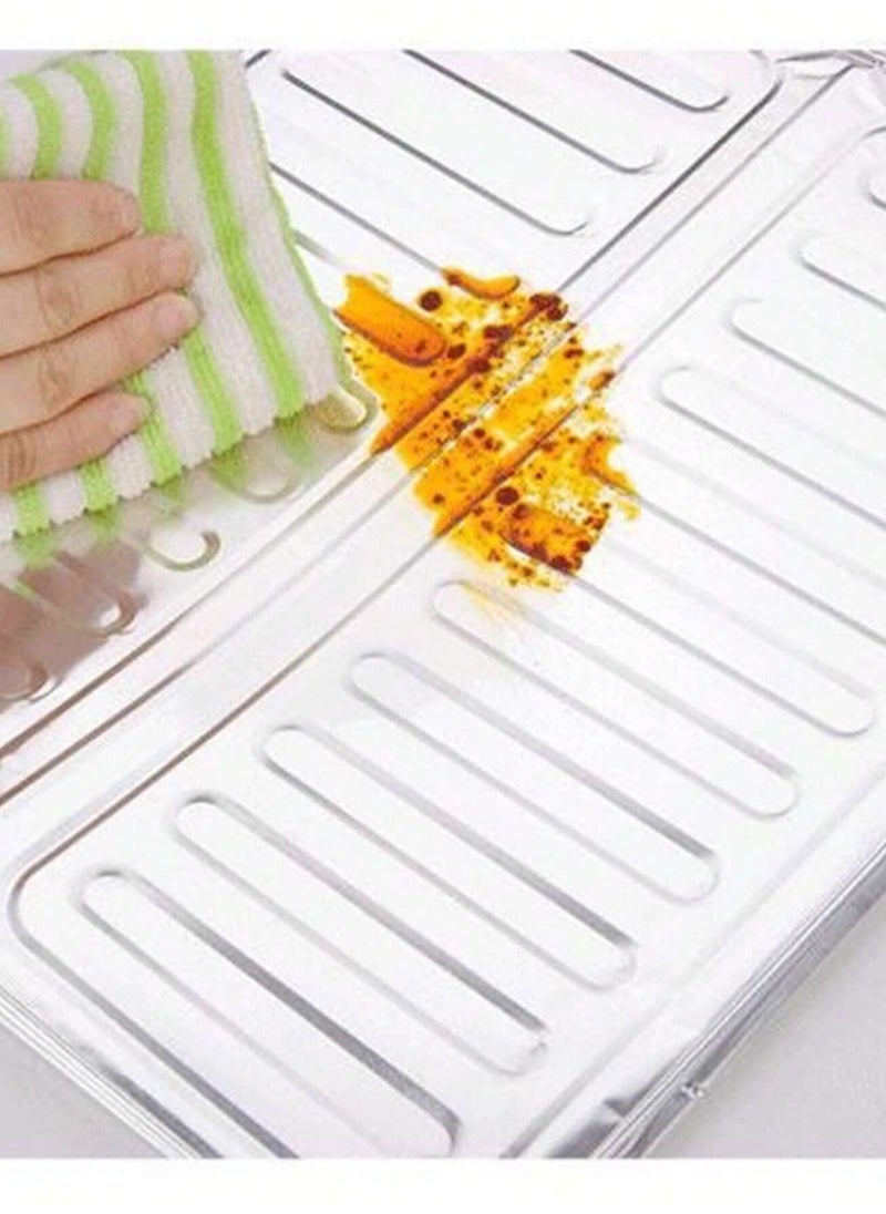 Generic 3-Sided Gas Stove Splash Guard, Made of Non-Stick Aluminum, Foldable for Cooking Use, One Piece multicolour  - Image 3
