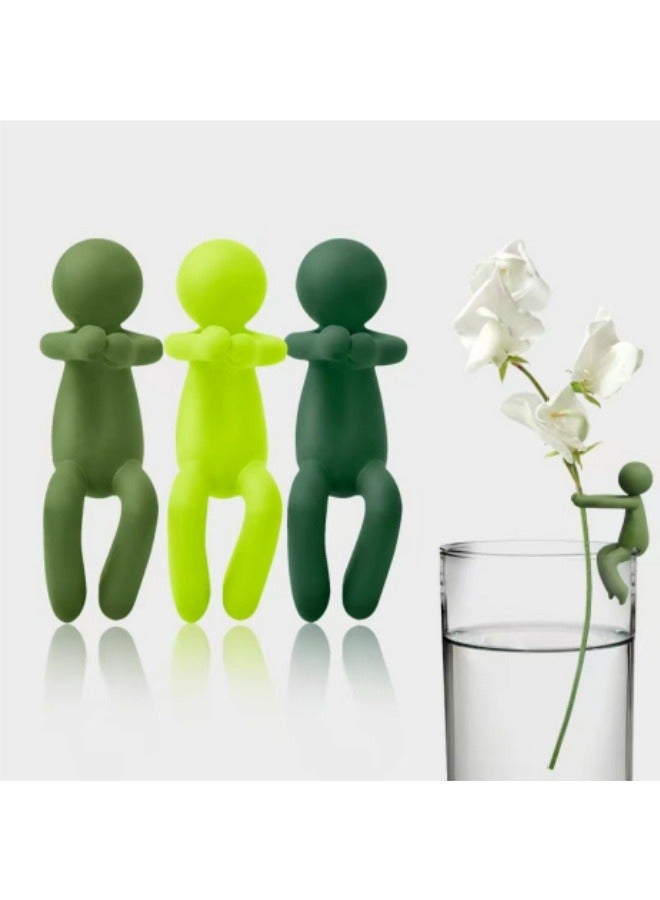 Generic 3Pcs Man-Shaped Plant Stand Plant Propagation Buddy Plant Decoration  - Image 1