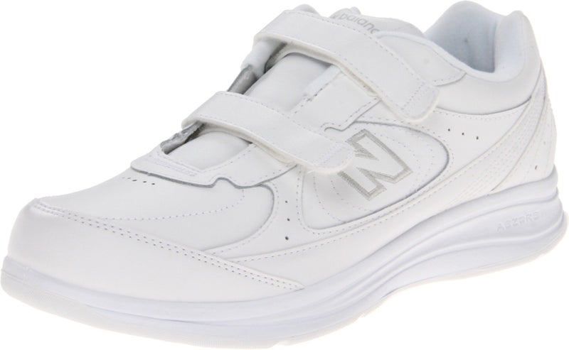 New Balance Women's 577 V1 Hook and Loop Shoe, White, 7.5 Wide
