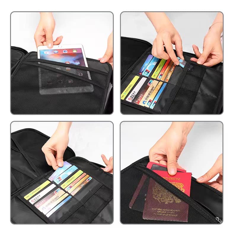 WVLIROD Document Storage BagFireproof Waterproof Password Lock File Package Multilayer Document bag Suitable for Folder Document Envelope Passport Storage Box Suitable for Home Office Travel - Image 5