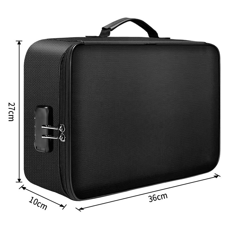 WVLIROD Document Storage BagFireproof Waterproof Password Lock File Package Multilayer Document bag Suitable for Folder Document Envelope Passport Storage Box Suitable for Home Office Travel - Image 4