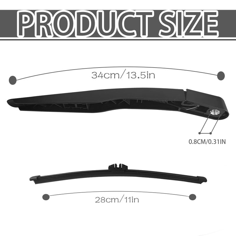 GolTHd Rear Windshield Wiper Arm Kit, Compatible with Ford Explorer 2011-2018 Escape 2013-2017 Lincoln MKX 2016-2018, Rear Wiper Cover Accessories Replaces# BB5Z-17526-C - Image 2