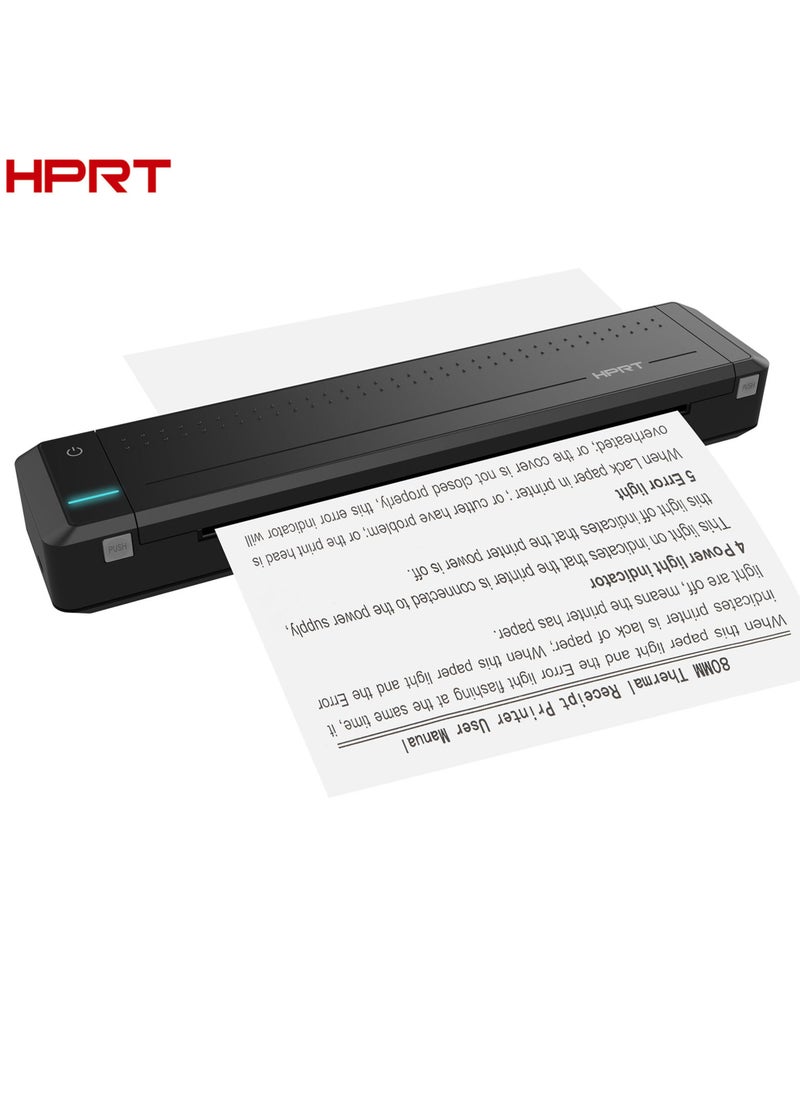 HPRT - HPRT MT800 A4 Portable Thermal Transfer Printer Wireless&USB Connect with Mobile Computer for Office School Car Travel Printer with 1pc Ribbon Roll Compatible - Image 1