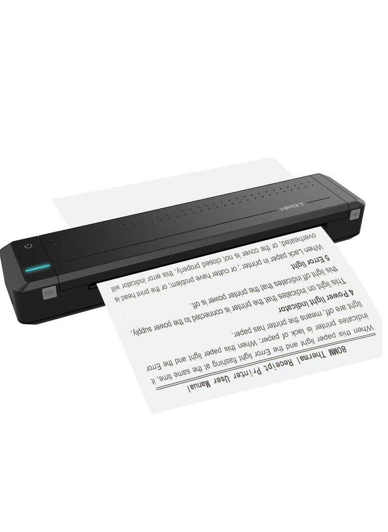 HPRT - HPRT MT800 A4 Portable Thermal Transfer Printer Wireless&USB Connect with Mobile Computer for Office School Car Travel Printer with 1pc Ribbon Roll Compatible - Image 1