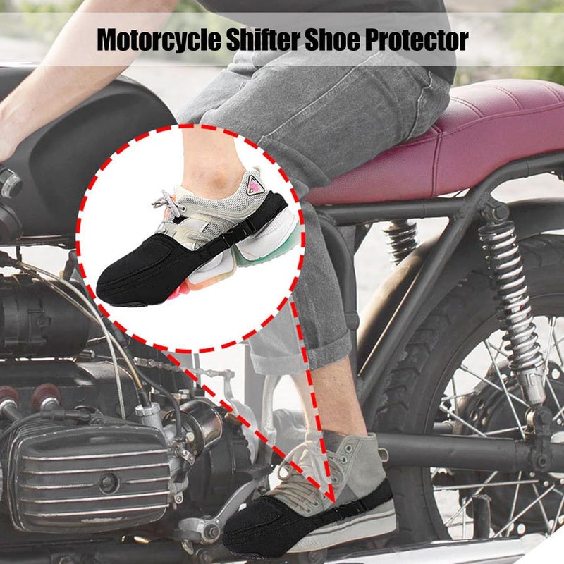 Angzhili 2 Pcs Motorcycle Shifter Shoe Protector,Motorcycle Gear Shift Pad,Adjustable Boot Protector for Motorcycle,Motorcycle Shoe Boots Cover with Anti-Slip Pad - Image 3
