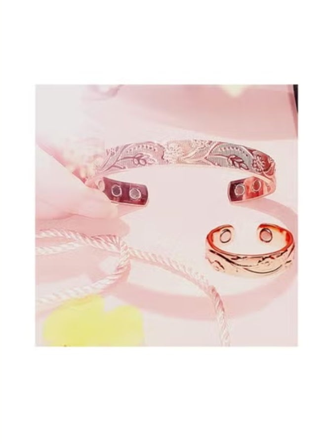 General Pure Copper Magnetic Ring & Bracelet Adjustable Size for Women  - Image 3