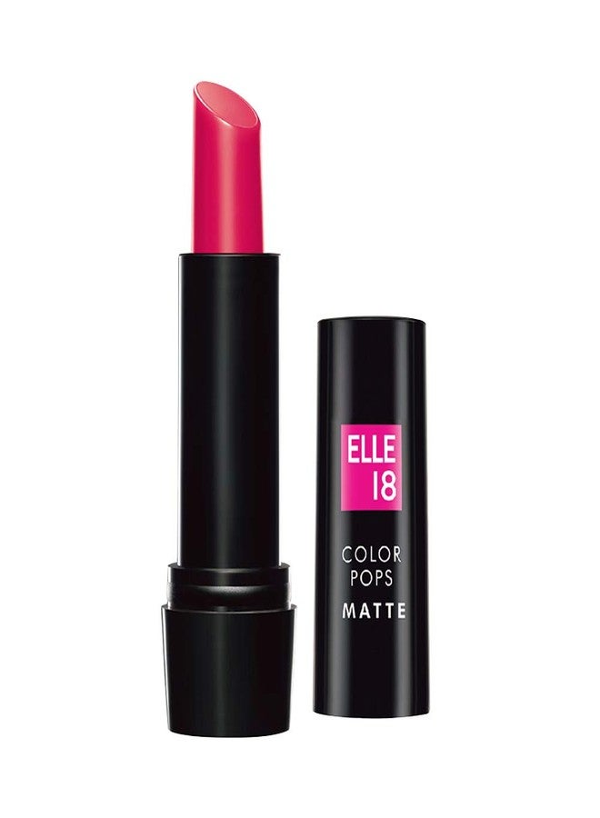 إل 18 أحمر شفاه Elle 18 Color Pop Matte Lip Color، R33، Code Red، 4.3 غرام وأحمر شفاه وردي داكن (مطفي) - Image 4
