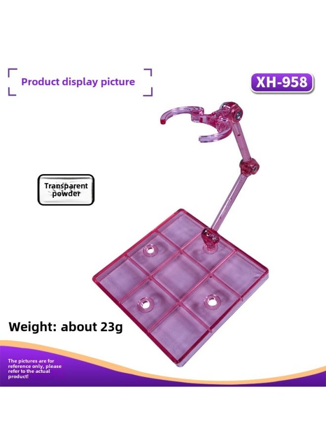 HG/RG/BB/SDrobot Soul Bracket Clip Waist Suitable For Gundam Model Hand Doll SHF Saint-Color:Xh-958 Bracket: Transparent Powder  - Image 1