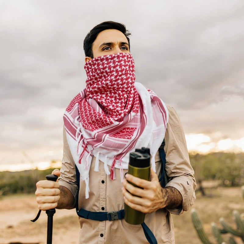 Aonal Store Military Shemagh Tactical Desert Scarf, 100% Cotton Keffiyeh Neck Head Scarf Wrap for Men Women - Image 5
