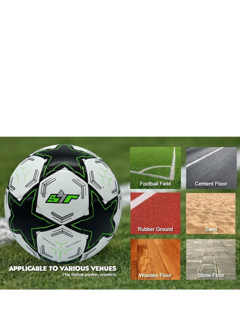 Spall - كرة القدم لمباريات كأس العالم أفضل كرة مقاومة للماء للاستخدام الداخلي والخارجي للتدريب الاحترافي والمباريات للرجال والنساء والشباب والكبار - Image 1