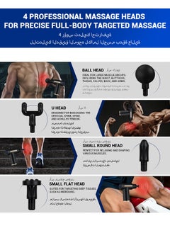 سبا لوكستيك مسدس تدليك صغير، مسدس تدليك عميق للأنسجة العضلية مزود بـ 6 سرعات، جهاز تدليك كهربائي محمول فائق الهدوء لتخفيف آلام الظهر والرقبة  - Image 3