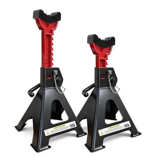 USYATO 3 Ton Jack Stands (6,600 lbs) - Heavy Duty Car Jack Stand with Double Pin Locking, Adjustable 11.22"-16.54" Height, Extra Rubber Pads for Trucks, Garage, Home,DIY Use - 1 Pair Black - Image 1