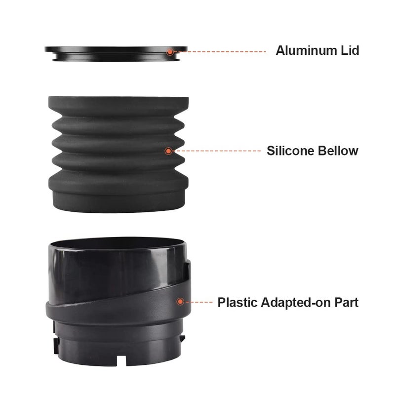 CAFEMASY Single Dose Hopper with Silicone Bellow and Aluminum Lid Coffee Grinder Cleaning Accessories Tools - Image 2